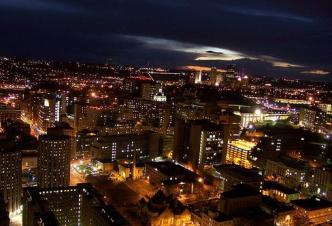 High Atop the Cathedral of Learning ~ View from the Cathedral of Learning in the Oakland area of Pittsburgh, PA,