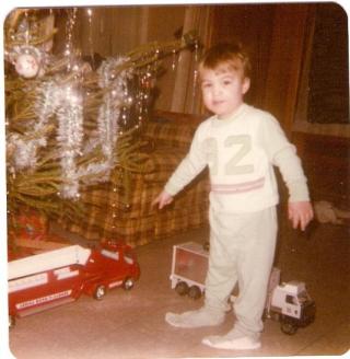 Son #2   1986 ~ " Looky, looky at my new fire truck"