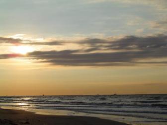 Crystal Beach Texas ~  Sun rise over the Gulf Coast 