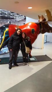 Moe and I with the Moose, Take 3 ~ The best one. :)