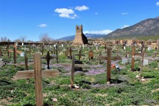 The Original San Geronimo Church Taos, Pueblo ~  I found this view of the Taos Pueblo graveyard astonishing & beautiful.  I would love to learn more about their culture, but would never intrude on their way of life.