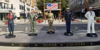 Statues of a member of each Armed Service ~  No description included. 