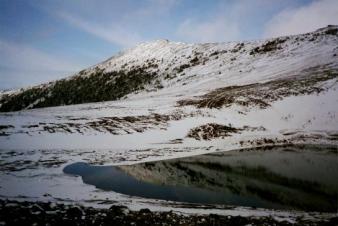 Lost Lake ~  The ridge mirrored in Lost Lake, Mt. Rainier. 