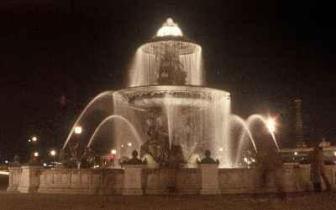 Paris by Night ~ Paris is a beautiful city by night.  This was one of many fountains in the city.