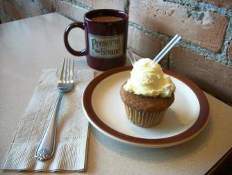 Rootbeer float ~  One of 16 designer cupcakes at Bernice's Bakery, Missoula during May-Nia, 2010. 