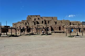 Taos Pueblo ~  Taos Pueblo (or Pueblo de Taos) is an ancient pueblo belonging to a Taos-speaking (Tiwa) Native American tribe of Puebloan people. It lies about 1 mile (1.6 km) north of the modern city of Taos, New Mexico. The pueblos are considered to be one of the oldest continuously inhabited communities in the United States.  This has been designated a UNESCO World Heritage Site.

 Taos Pueblo is a member of the Eight Northern Pueblos, whose people speak two variants of the Tanoan language. The Taos community is known for being one of the most private, secretive, and conservative pueblos. Natives will almost never speak of their religious customs to outsi...