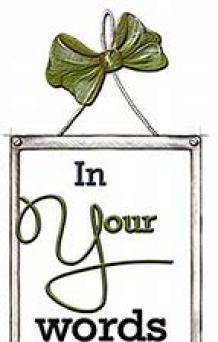 In Your Words Sign ~  No description included. 