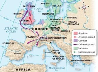 Spread of Protestant Sects ~  No description included. 