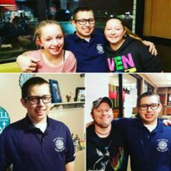 MY SECOND BORN ~ MIKE has the hat on, and his 3 step kids. JERAMIA, JULIANNA, JENETTE