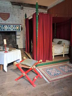 Cradle Tower - King's Private Lodgings ~ Bedroom within Cradle Tower - it was built for Edward III as a private watergate to his own lodgings. A fine 14th century stone vault survives inside. The upper storey was rebuilt in 1868-9 by Anthony Salvin.